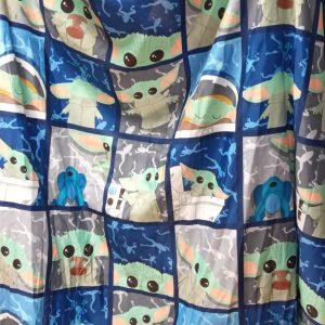 Baby Yoda shower curtain